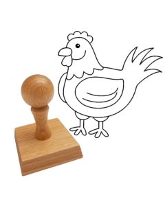 Ausmalstempel Hahn 60 x 60 mm  
